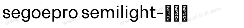 segoepro semilight字体转换